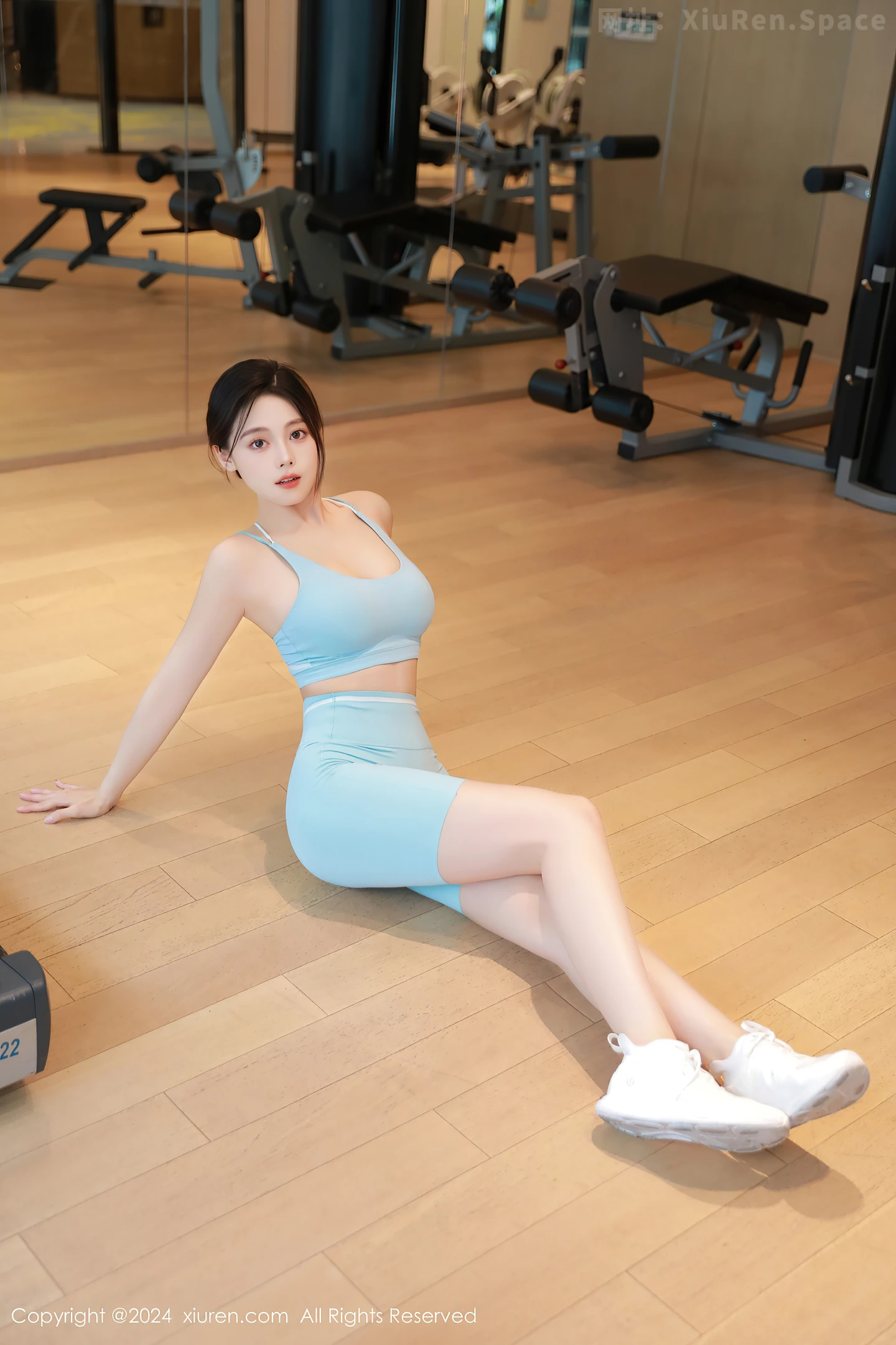 图片[22]-[XiuRen秀人网]VOL.8732 模特清妙健身房场景性感浅绿色运动服饰秀完美身材迷人诱惑写真81P-秀人网官方网站